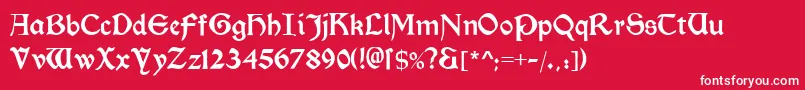 Шрифт Morrisromanblack – белые шрифты на красном фоне