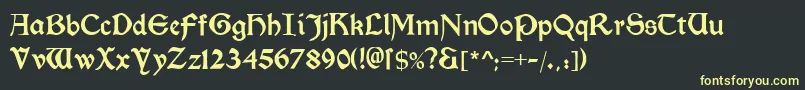 Шрифт Morrisromanblack – жёлтые шрифты на чёрном фоне
