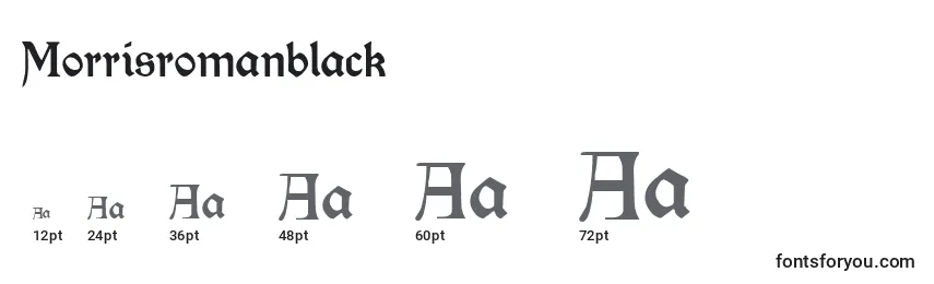 Размеры шрифта Morrisromanblack