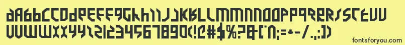 ValkyrieExpandedBold Font – Black Fonts on Yellow Background