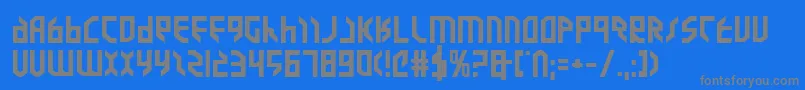 ValkyrieExpandedBold Font – Gray Fonts on Blue Background