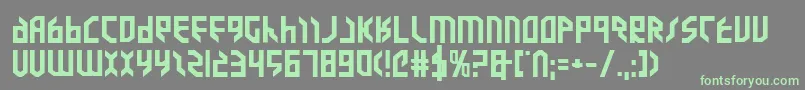 ValkyrieExpandedBold Font – Green Fonts on Gray Background