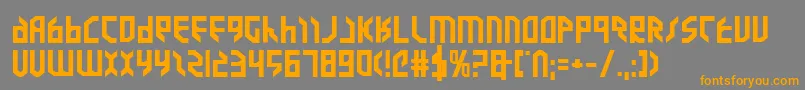 ValkyrieExpandedBold Font – Orange Fonts on Gray Background