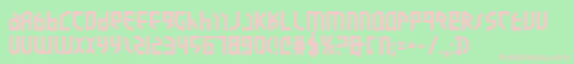 Czcionka ValkyrieExpandedBold – różowe czcionki na zielonym tle