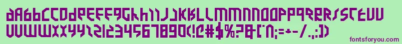 ValkyrieExpandedBold Font – Purple Fonts on Green Background