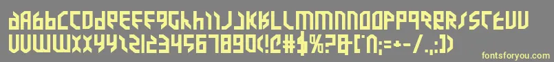 ValkyrieExpandedBold Font – Yellow Fonts on Gray Background