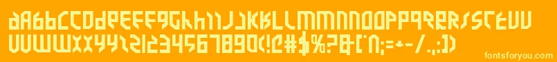 ValkyrieExpandedBold Font – Yellow Fonts on Orange Background