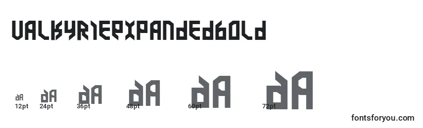 ValkyrieExpandedBold Font Sizes
