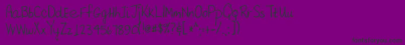 BadgerRegular Font – Black Fonts on Purple Background