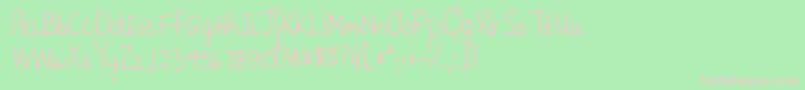 BadgerRegular Font – Pink Fonts on Green Background