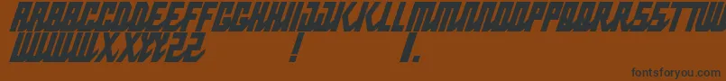 PabloNormalnarrowitalic Font – Black Fonts on Brown Background