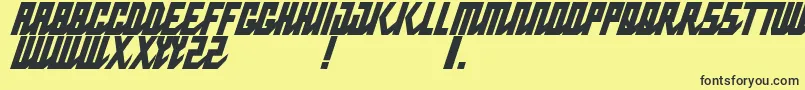 PabloNormalnarrowitalic Font – Black Fonts on Yellow Background
