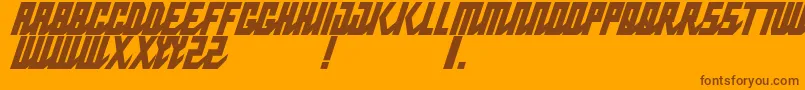 PabloNormalnarrowitalic Font – Brown Fonts on Orange Background