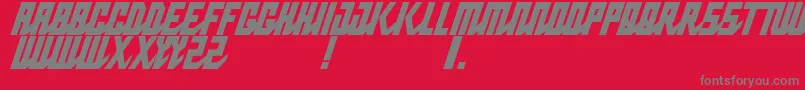 Czcionka PabloNormalnarrowitalic – szare czcionki na czerwonym tle