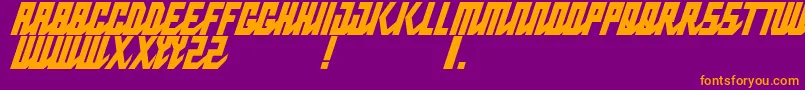PabloNormalnarrowitalic Font – Orange Fonts on Purple Background