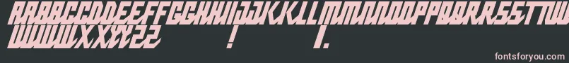 PabloNormalnarrowitalic Font – Pink Fonts on Black Background