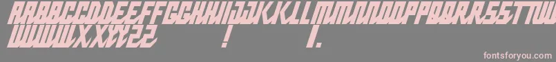 PabloNormalnarrowitalic Font – Pink Fonts on Gray Background