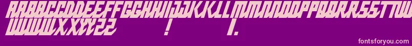 PabloNormalnarrowitalic Font – Pink Fonts on Purple Background