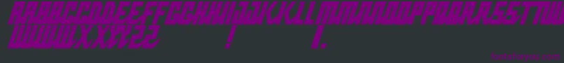 PabloNormalnarrowitalic Font – Purple Fonts on Black Background
