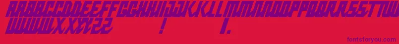 PabloNormalnarrowitalic Font – Purple Fonts on Red Background
