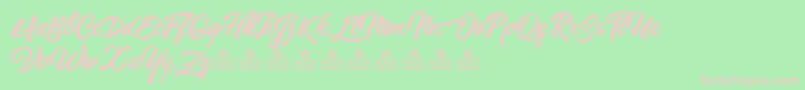 ReminiscentDrivePersonalUse Font – Pink Fonts on Green Background