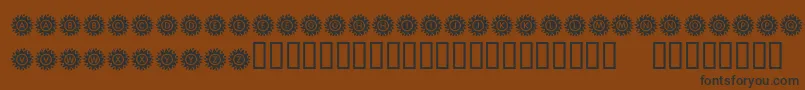 KrBlazingSun Font – Black Fonts on Brown Background