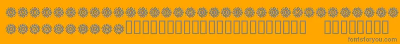 Шрифт KrBlazingSun – серые шрифты на оранжевом фоне