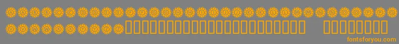 Шрифт KrBlazingSun – оранжевые шрифты на сером фоне