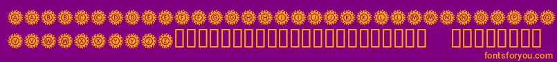 Police KrBlazingSun – polices orange sur fond violet