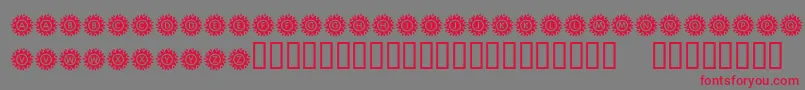 KrBlazingSun Font – Red Fonts on Gray Background