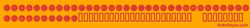 fuente KrBlazingSun – Fuentes Rojas Sobre Fondo Naranja