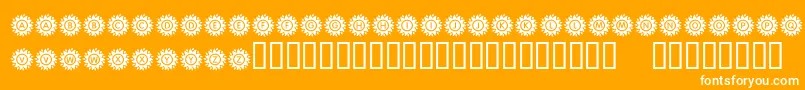 fuente KrBlazingSun – Fuentes Blancas Sobre Fondo Naranja
