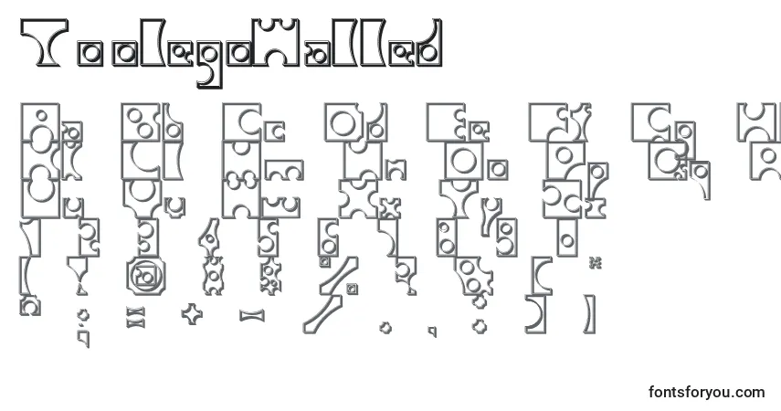 A fonte ToolegoWalled – alfabeto, números, caracteres especiais