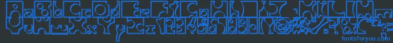 Czcionka ToolegoWalled – niebieskie czcionki na czarnym tle