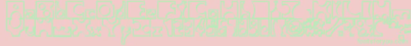 ToolegoWalled Font – Green Fonts on Pink Background