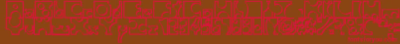 ToolegoWalled Font – Red Fonts on Brown Background