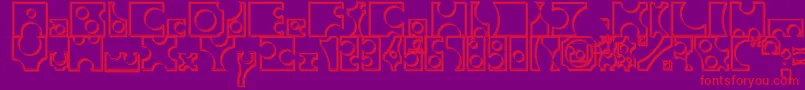 ToolegoWalled Font – Red Fonts on Purple Background