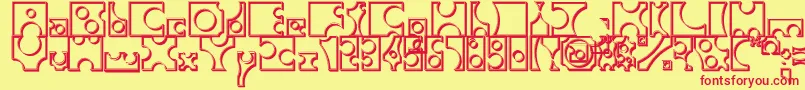 ToolegoWalled Font – Red Fonts on Yellow Background