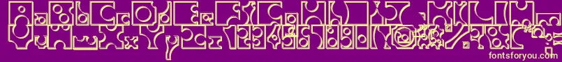 ToolegoWalled Font – Yellow Fonts on Purple Background