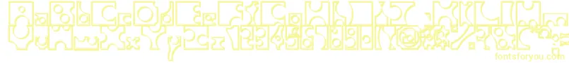 ToolegoWalled Font – Yellow Fonts on White Background