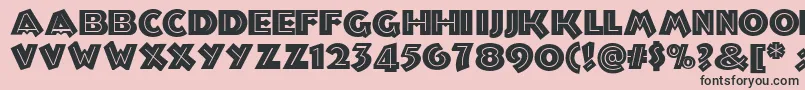 Troglodyte ffy Font – Black Fonts on Pink Background