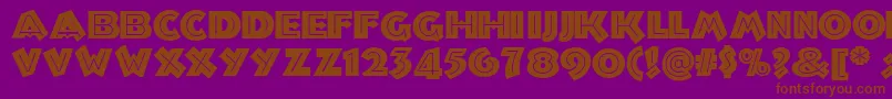 Troglodyte ffy Font – Brown Fonts on Purple Background