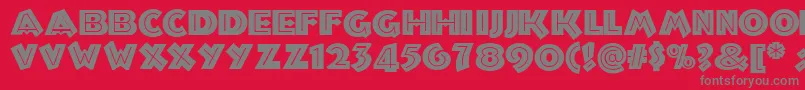 Troglodyte ffy Font – Gray Fonts on Red Background