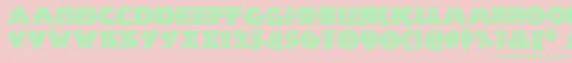 Czcionka Troglodyte ffy – zielone czcionki na różowym tle