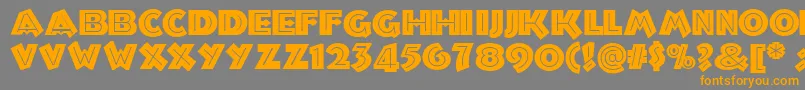 Troglodyte ffy Font – Orange Fonts on Gray Background