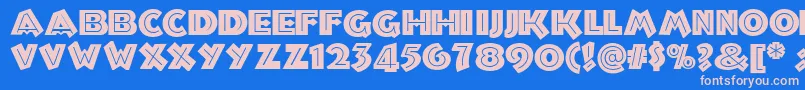 Troglodyte ffy Font – Pink Fonts on Blue Background