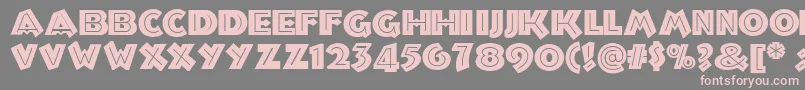 Troglodyte ffy Font – Pink Fonts on Gray Background