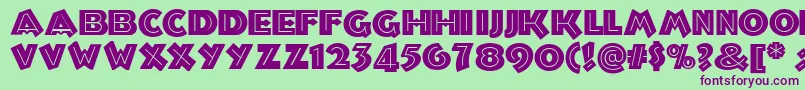 Troglodyte ffy Font – Purple Fonts on Green Background