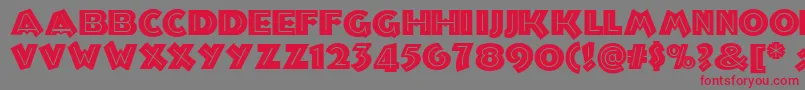 Troglodyte ffy Font – Red Fonts on Gray Background