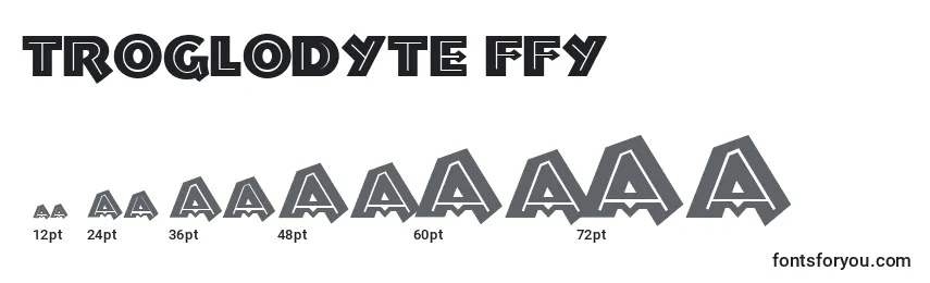 Размеры шрифта Troglodyte ffy